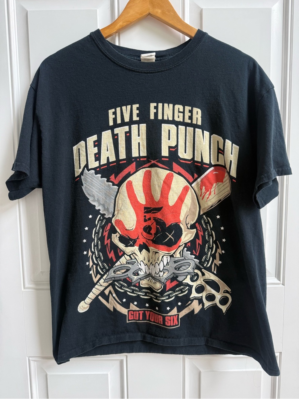 Five Finger Death Punch 2016 Rock Band Tour Skull Black Tshirt Got Your Six